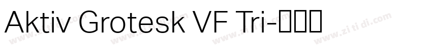 Aktiv Grotesk VF Tri字体转换